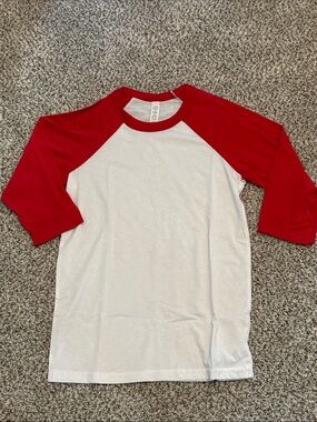 Bella Canvas Kids Raglan Tee - Red & White